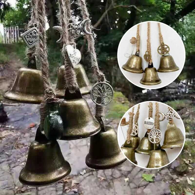 💥Christmas Sale🔥Bronze Witches Bells, Door Protection Charm, Wicca Decor