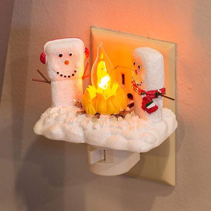 🎄2024 ✨Marshmallow Snowmen Flicker Nightlight