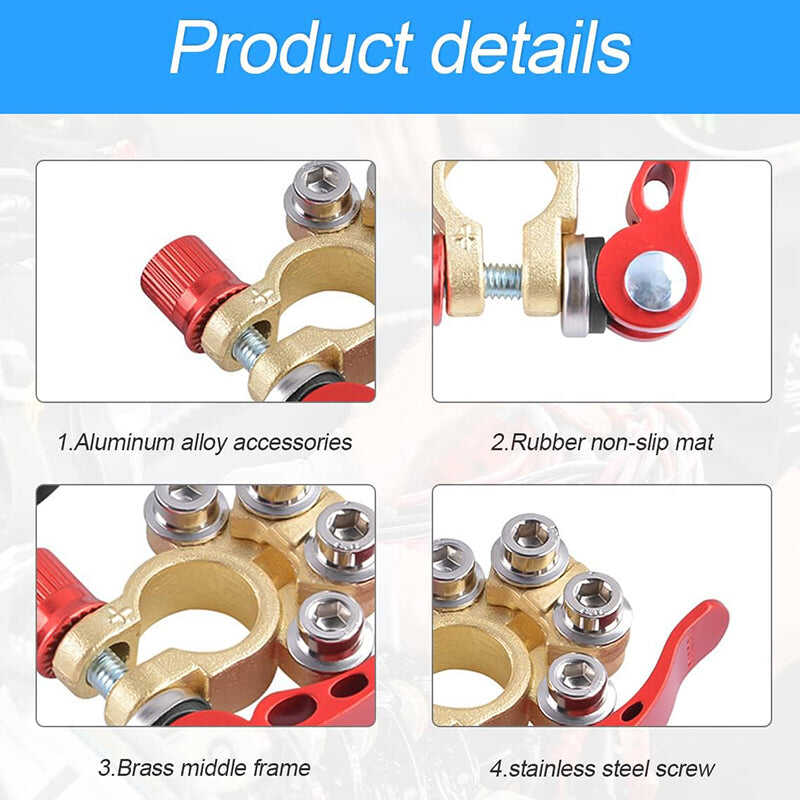 🔥Hot Selling👍Thickened Brass Car Battery Pile Head Battery Quick Release Clamp Connector