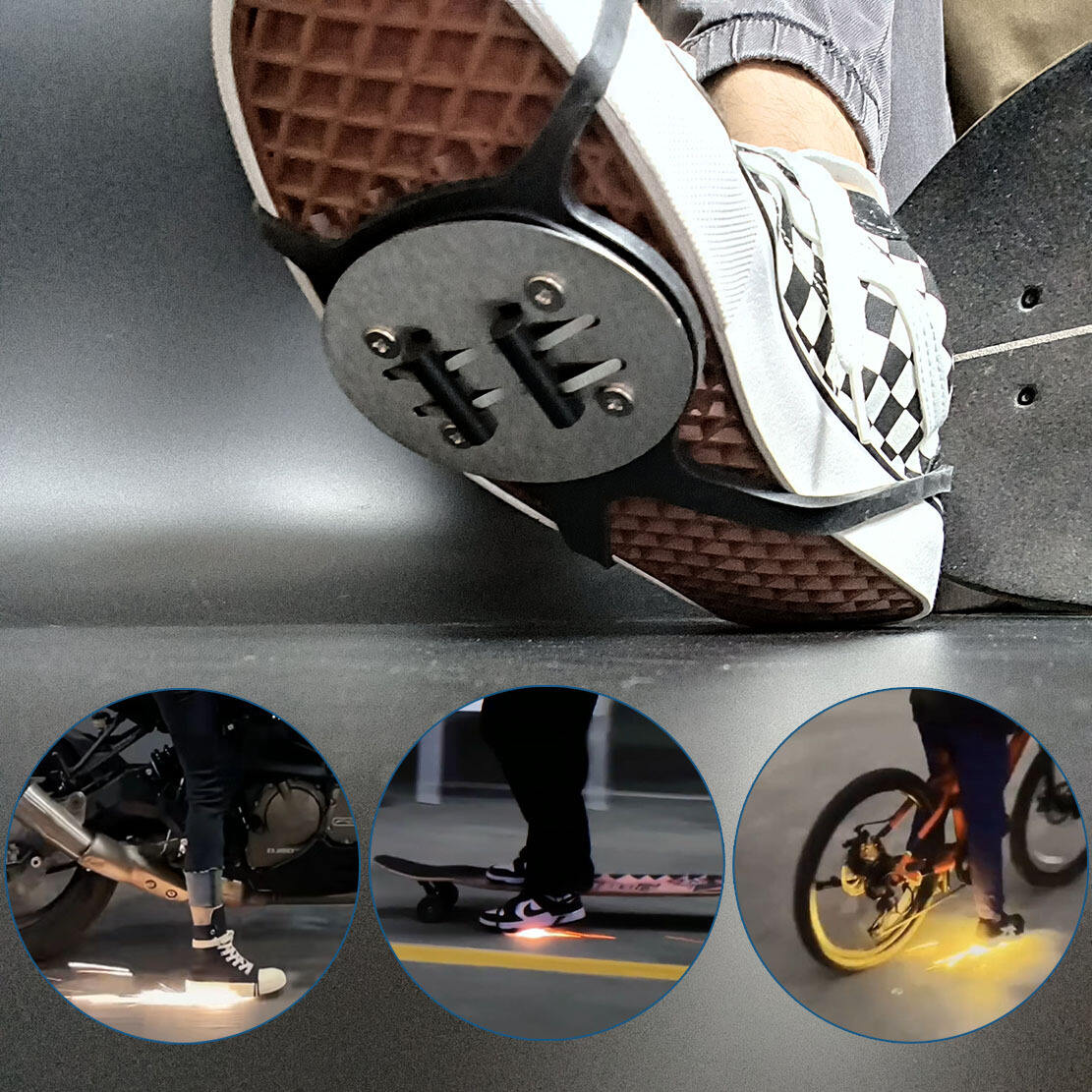 🔥Sparking Flint Pad Shoe Cover for Skateboard & Motorcycle🔥