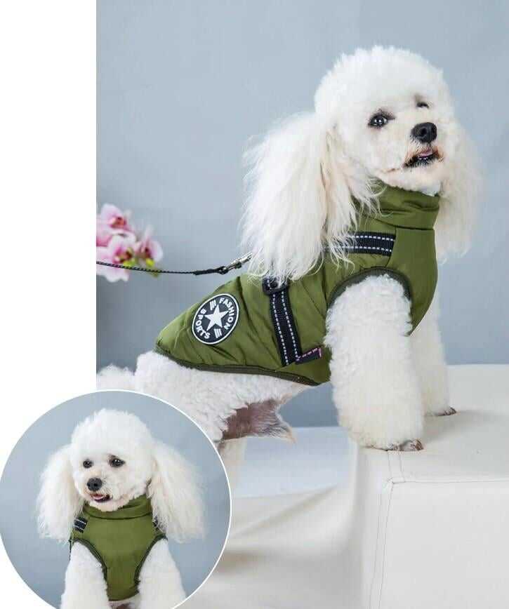 🔥Waterproof Winter Dog Jacket with Built-in Harness