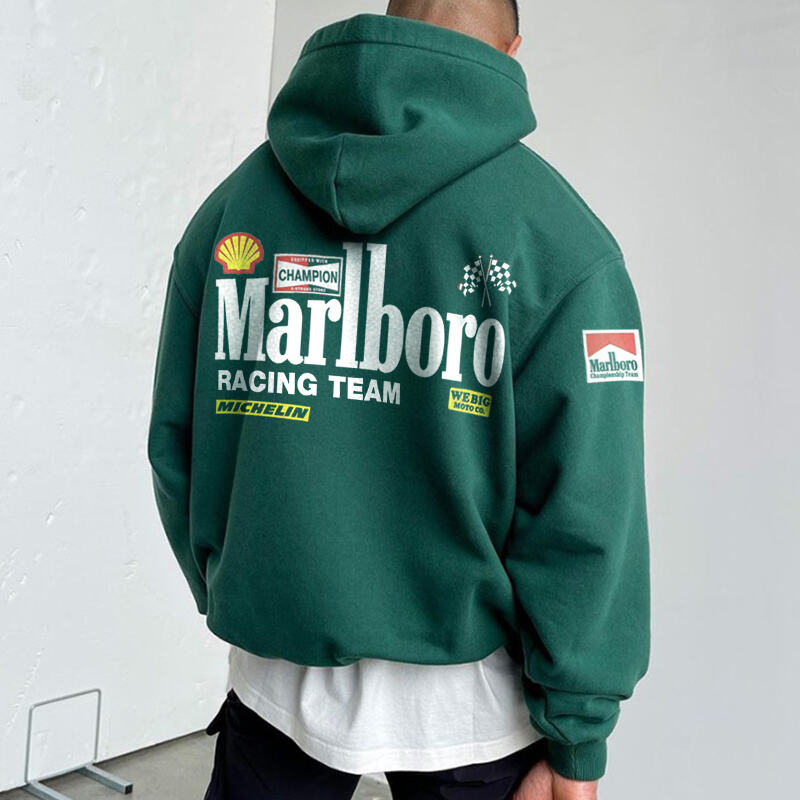 Oversized Racing Graphic Hoodie