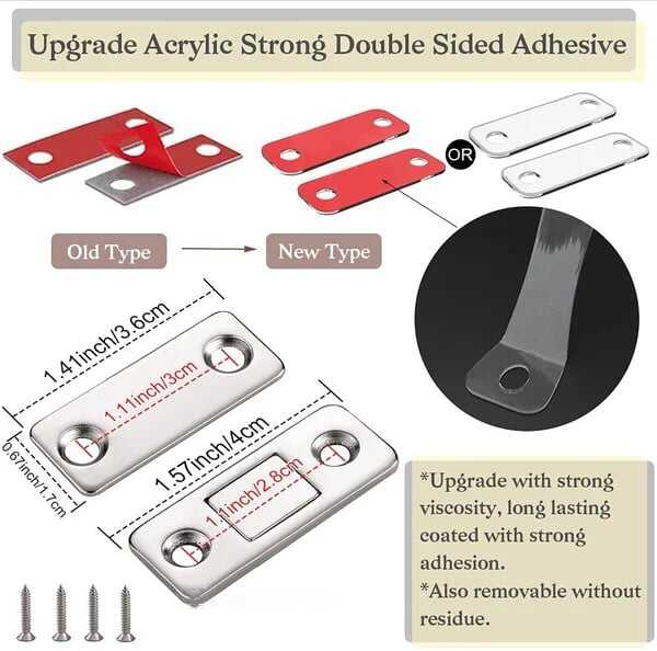 Ultra-thin invisible cabinet door magnets