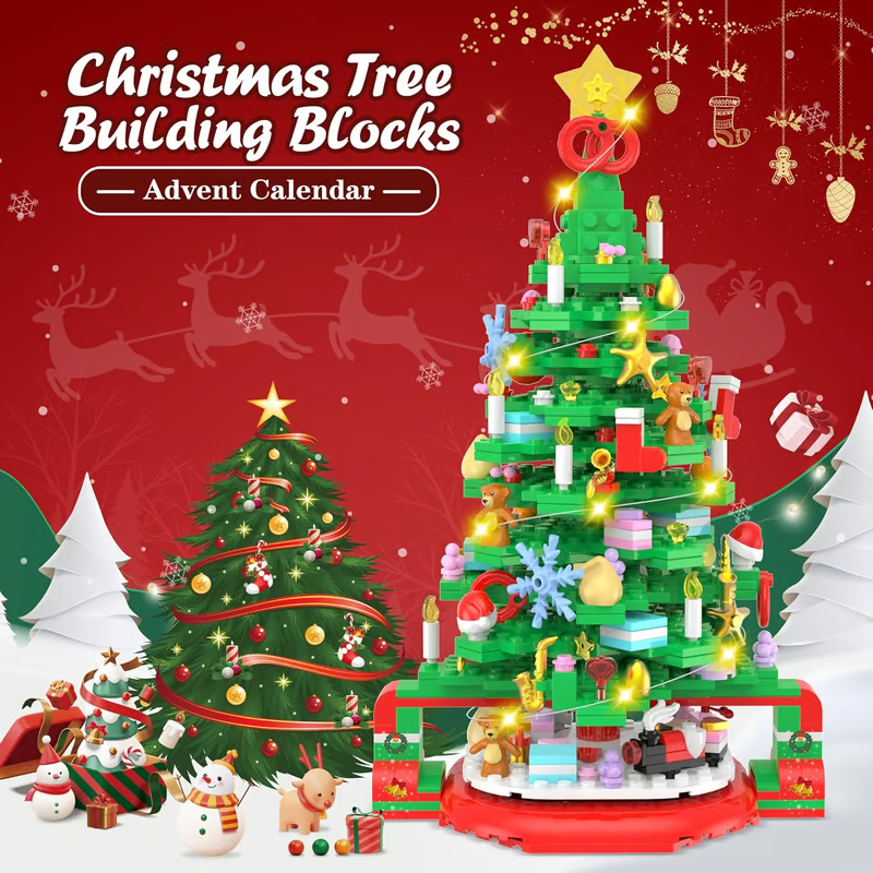 ✨Last Day 60% OFF 🎁Advent Calendar 2024 Christmas Tree Building Set