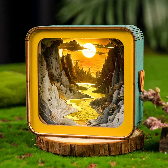 🔥LAST DAY SALE 60% OFF🎁Long River Sunset Kit - 3D Wooden Puzzle Night Light