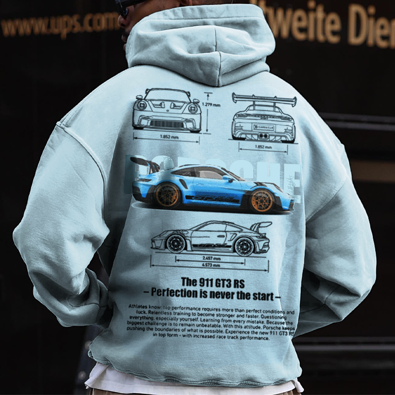 Oversize Sports Car 911 GT3RS Hoodie